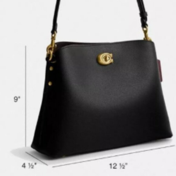 Brand NWT Coach Willow Shoulder/Crossbody Bag/Black - Picture 10 of 12